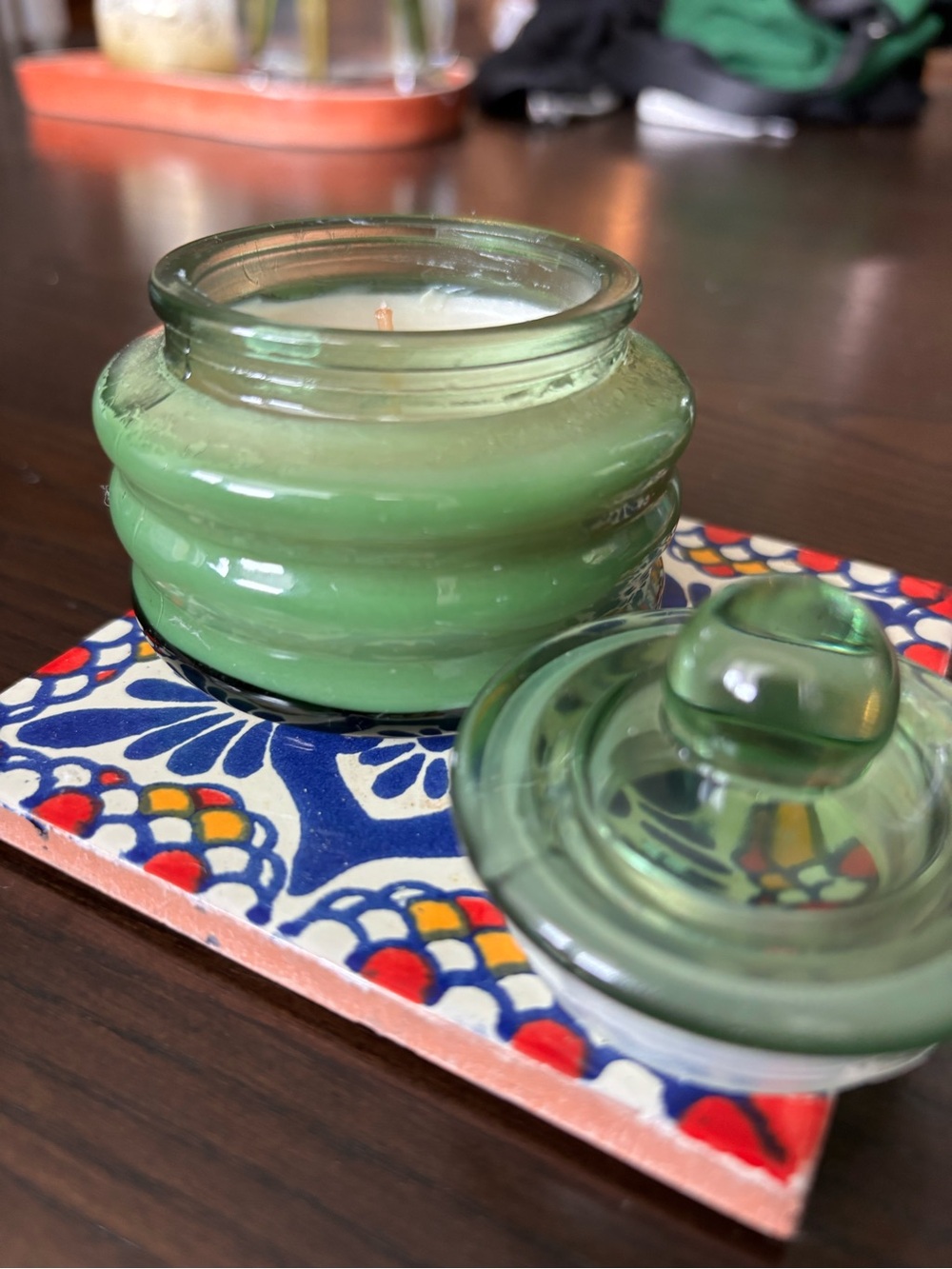 Paddywax Green Glass Jar Candle with Matching Lid - Home Accents